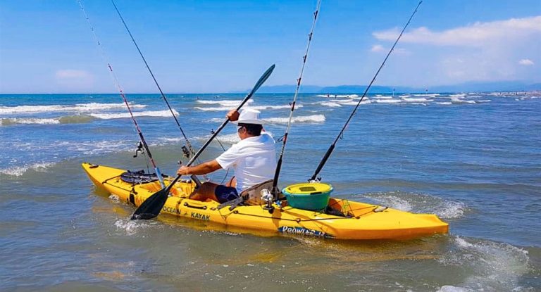 Pesca in kayak