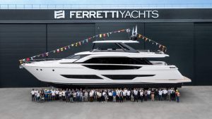 Ferretti Yachts 860, varato il primo scafo per un armatore italiano