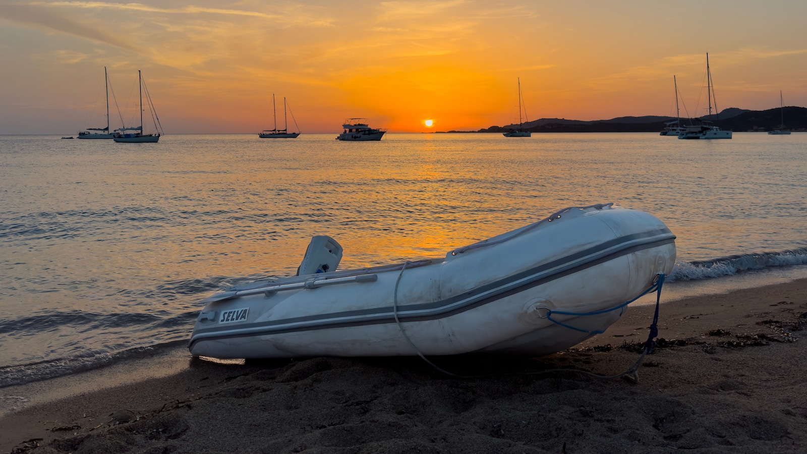 In spiaggia al tramonto