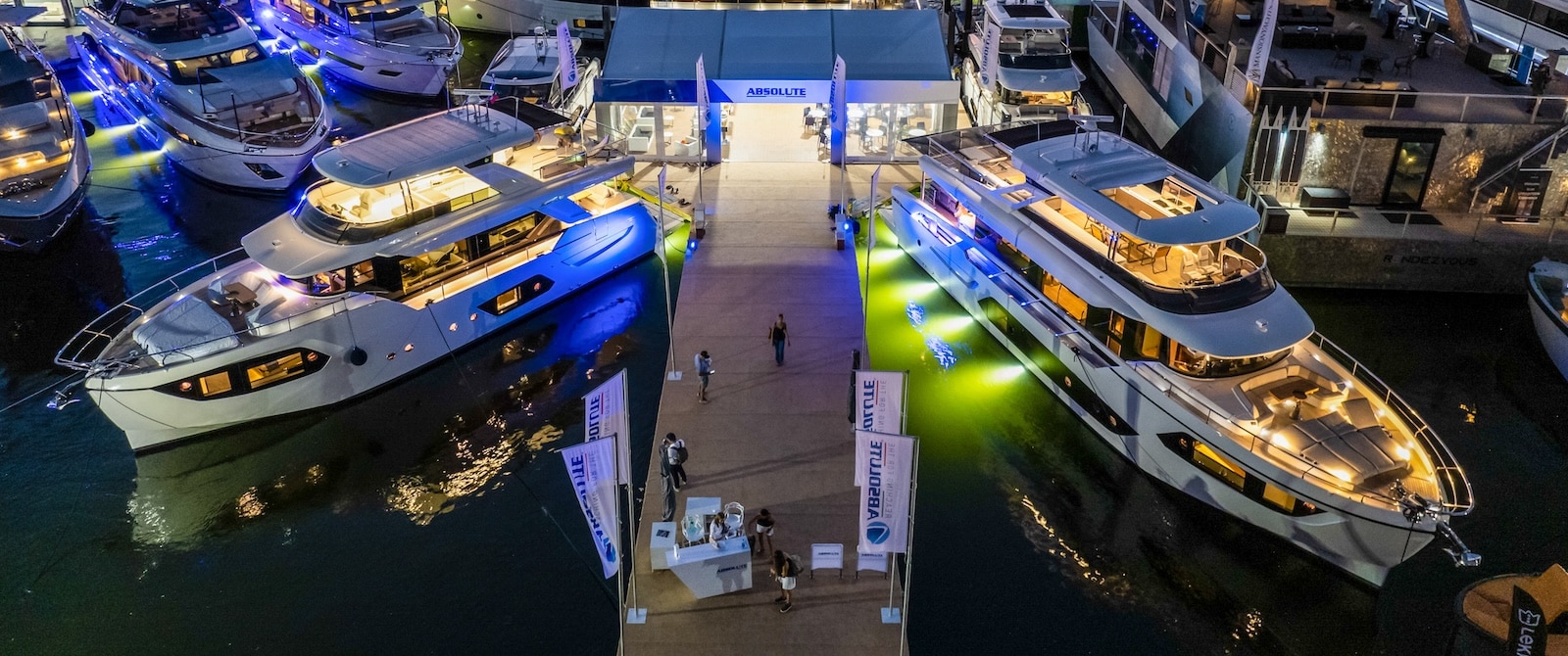 Absolute Yachts Flibs 2023 AT NIGHT