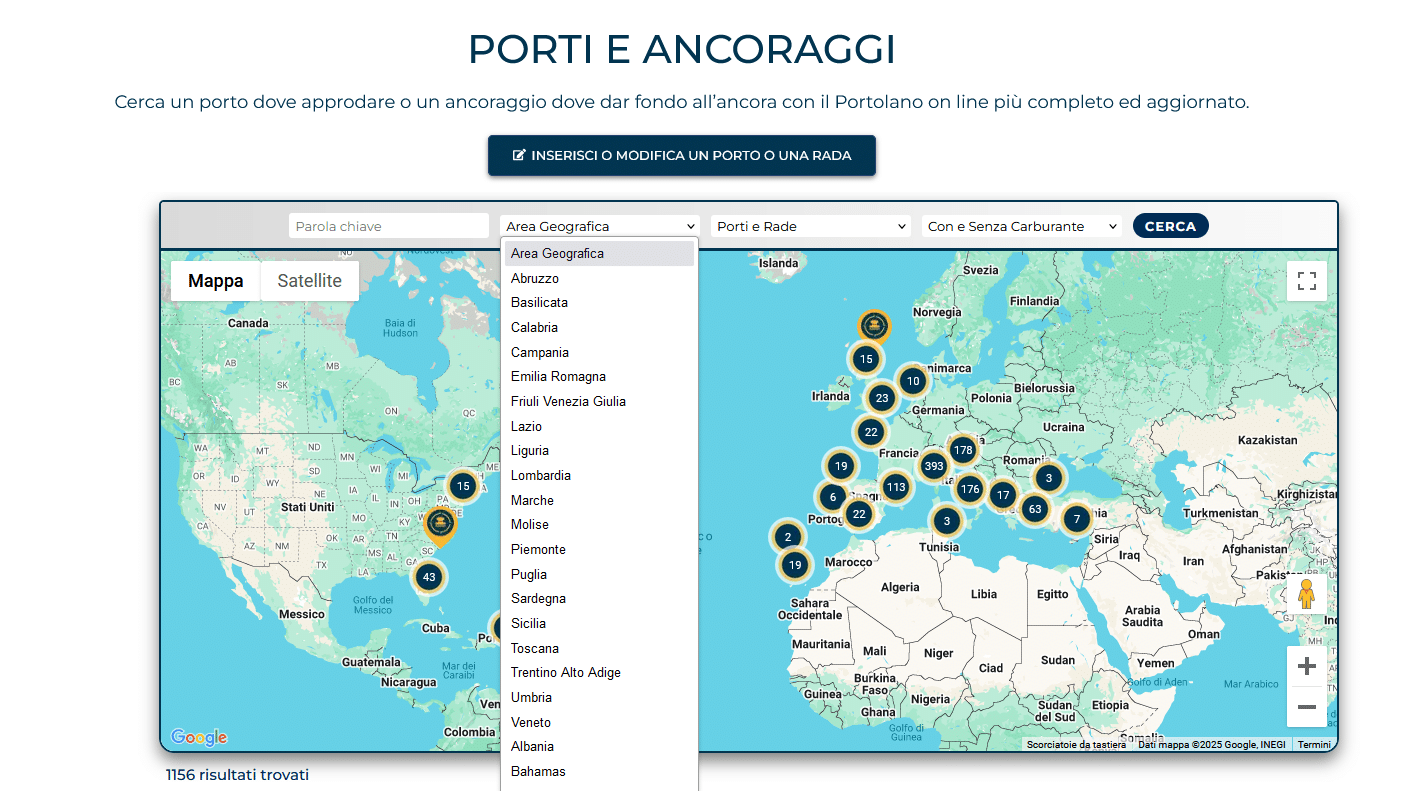 ricerca porti e rade